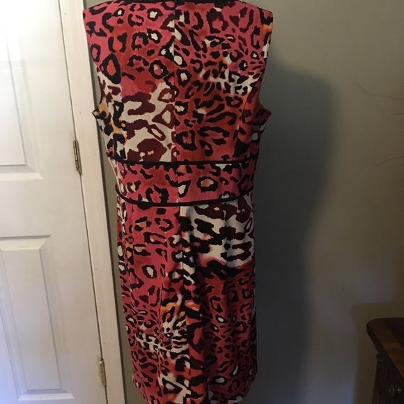 Cato leopard print dress 16. Colors great for fall. Lined, tank style. - Picture 6 of 8